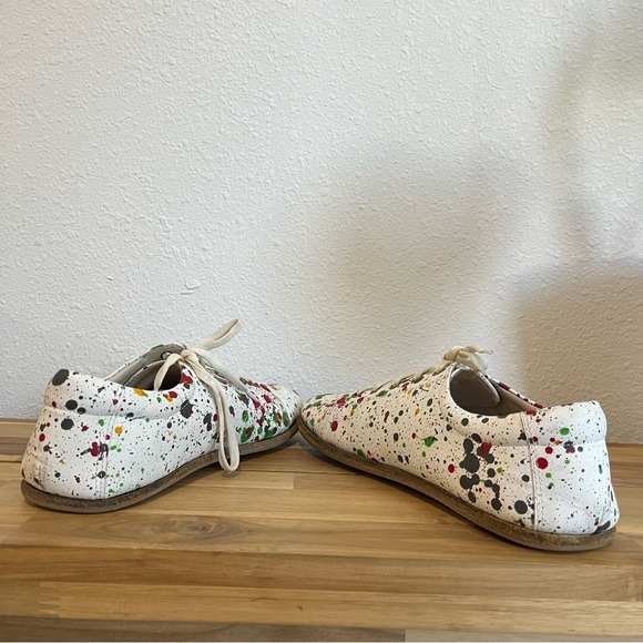 Aintap Handcrafted Leather Oxfords Barefoot SPLANTER Paint White Smooth Leather - Picture 6 of 11